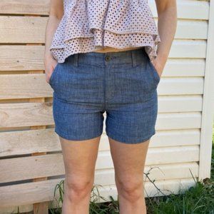 Blue Chambray High Rise Shorts by A New Day size 14